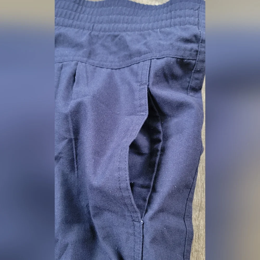 Vintage 80's/90's Drawstring High Waist Shorts Women's 16 Blue Pleated Waist Tie